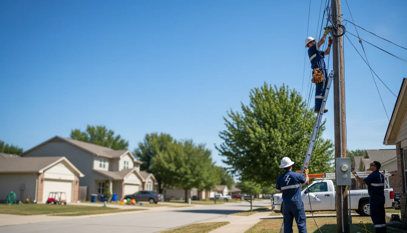 Residential electrician providing installation services in Rose Hill, KS